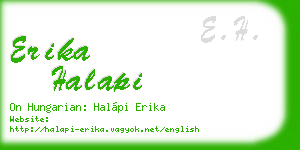 erika halapi business card