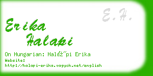 erika halapi business card